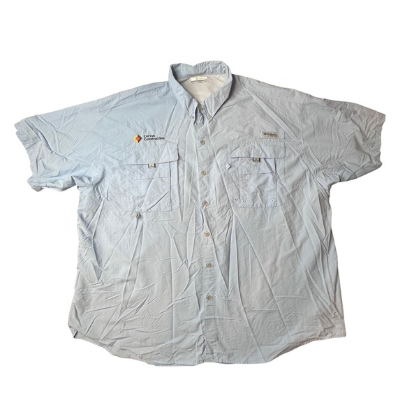 Columbia Other - Columbia Shirt Mens 3X Blue PFG Bahama II Fishing Short Sleeve Omni-Shade Logo